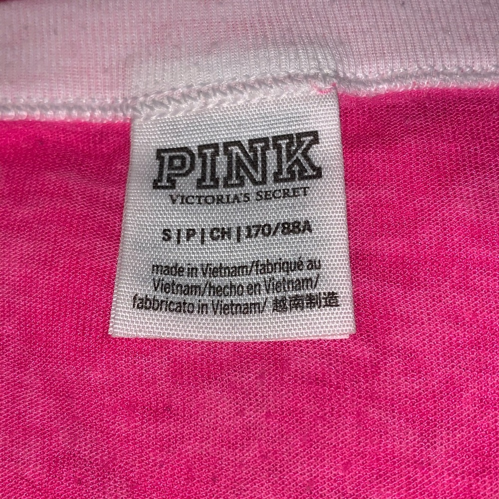 PINK VICTORIA’S SECRET short sleeve lightweight t-shirt women’s size small pink - Picture 5 of 7